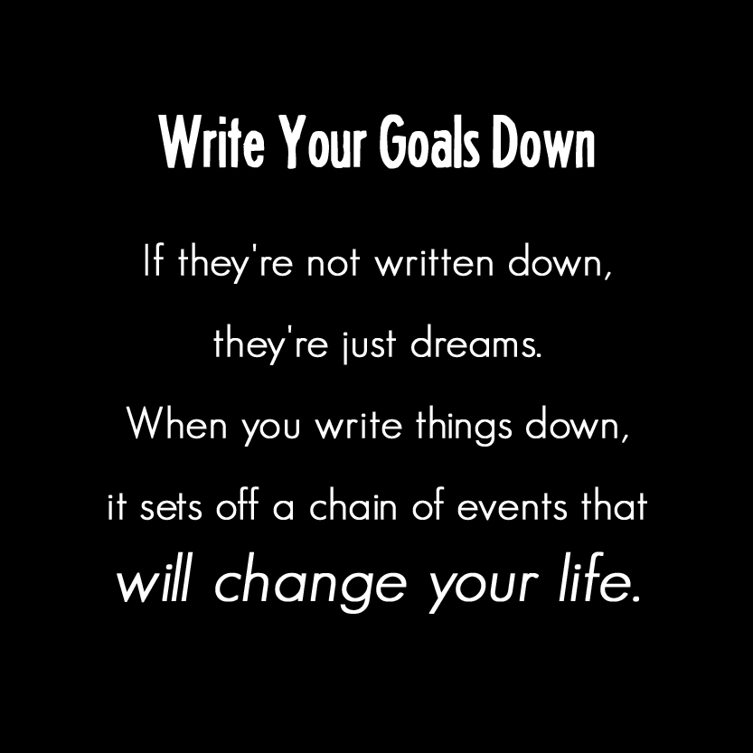 Write your goals