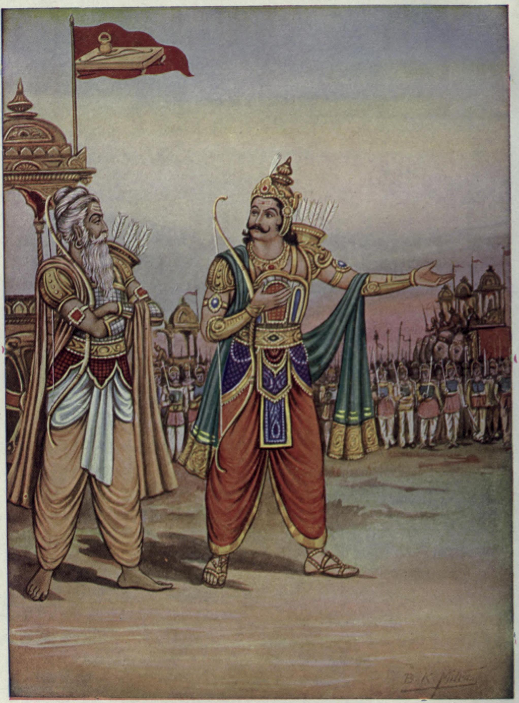 Duryodhana_showing_his_army_to_Drona
